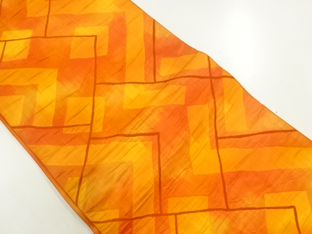 JAPANESE NAGOYA OBI / WOVEN GEOMETRIC